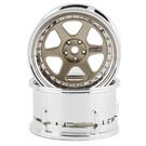 DS Racing DSC-DE-216  Drift Element 6 Spoke Drift Wheels Gold & Chrome