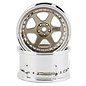 DS Racing DSC-DE-216  Drift Element 6 Spoke Drift Wheels Gold & Chrome