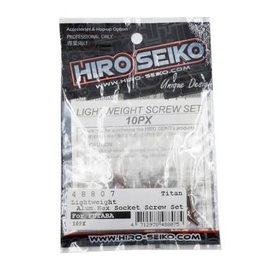 Hiro Seiko HS-48807  Hiro Seiko Lightweight Screw Set Titanium For Futaba 10PX