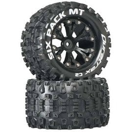 Duratrax DTXC3520  Sixpack Mounted 2.8 C2 Tires & Wheels for the Rear (2)