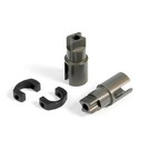Xray XRA305136  Aluminum Solid Axle Driveshaft Adapters (2)