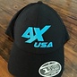 Awesomatix AUSA-HAT-BLU-BLK-CURVE-SNAP  Awesomatix USA Blue on Black Curved Brim Snap Back Cap