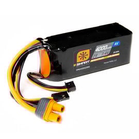 Spektrum SPMX40002SRX  7.4V 4000mAh 2S 15C Smart LiPo Receiver Battery: Universal Receiver, IC3 40002