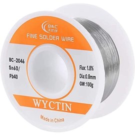 MRC Hobbies Products BC-2046  Solder Wire 60-40 with Rosin Core for Electrical Soldering (0.8mm) 100g