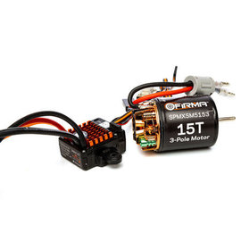 Spektrum SPMXSEMC10  Firma 70A Brushed Smart ESC, 2S-3S: IC3 / 15T Brushed Motor Combo