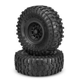 J Concepts JCO4045-3294  Tusk, Green Compound, Pre-Mounted on 3436B Hazard Wheels, Fits Axial SCX6