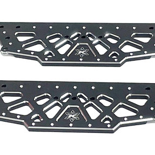 CEN CEGCKD0480  KAOS CNC Aluminum Chassis Plate for F250 or F450 Lifted Chassis, Black Anodized (2pcs) F-450 F-250
