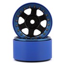 SSD SSD00435  SSD RC Challenger PL 2.2" Beadlock Crawler Wheels (Black/Blue) (2)