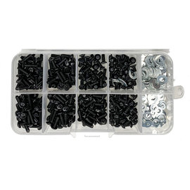 Racers Edge RCE3118 High Strength Steel Screw Assortment Box for 1/10 RC Car (300 pcs)