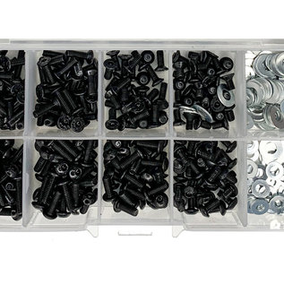 Racers Edge RCE3118 High Strength Steel Screw Assortment Box for 1/10 RC Car (300 pcs)