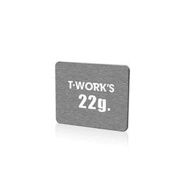 T-Works TE-207-I  T-Works Adhesive Type 22g Tungsten Balance Weight 26x31x1.4mm