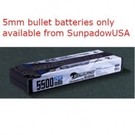 Sunpadow JA0021  7.4V 5500mAh 130C/65C LiPo Battery w/5MM Plug