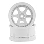 DS Racing DSC-DE-203  DS Racing Drift Element 6 Spoke Drift Wheels (Triple White w/Silver Rivets) (2) (Adjustable Offset) w/12mm Hex