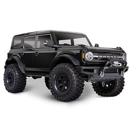 Traxxas TRA92076-4  BLK Traxxas TRX-4 1/10 Trail Crawler Truck w/2021 Ford Bronco Body (Shadow Black) & TQi 2.4GHz Radio