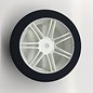 Hot Race Tyres HR10FW37  1/10th 26mm Tires 37 Shore Front on White Rims