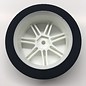 Hot Race Tyres HR10FW37  1/10th 26mm Tires 37 Shore Front on White Rims