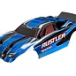 Traxxas TRA3750X  Blue Body, Rustler (also fits Rustler VXL), blue (painted, decals applied, assembled with wing)