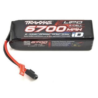 Traxxas TRA2890X Power Cell LiPo 14.8V 4-Cell 6700mAh 25C Battery with iD Connector