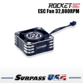 Surpass Hobby USA SP-360005-03 Rocket-RC Silver ESC 25mm Aluminum Cooling Fan 32,000RPM