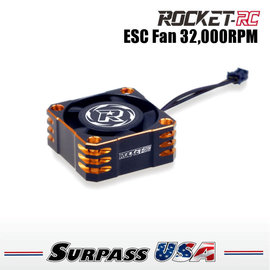 Surpass Hobby USA SP-360005-02 Rocket-RC Orange ESC 25mm Aluminum Cooling Fan 32,000RPM
