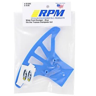 RPM R/C Products RPM81045 Wide Front Bumper Stampede 4X4 Blue