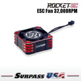 Surpass Hobby USA SP-360005-01 Rocket-RC Red ESC 25mm Aluminum Cooling Fan 32,000RPM