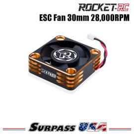 Surpass Hobby USA SP-360004-03 Rocket-RC Orange ESC 30mm Aluminum Cooling Fan 28,000 RPM