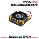 Surpass Hobby USA SP-360004-02 Rocket-RC Gold ESC 30mm Aluminum Cooling Fan 28,000 RPM