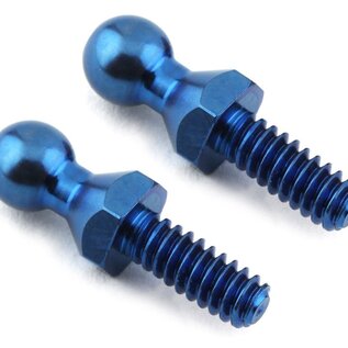 Custom Works R/C CSW8522  Custom Works  Titanium Hex Ball Stud (Blue) (2) (Long)