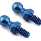 Custom Works R/C CSW8521  Custom Works Titanium Hex Ball Stud (Blue) (2) (Short)