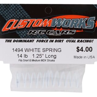 Custom Works R/C CSW1494  Custom Works MDX 14 Pound Spring 1.25" White