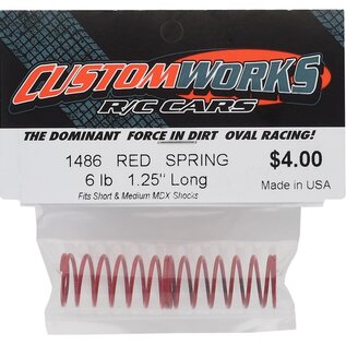 Custom Works R/C CSW1486   Custom Works MDX 6 Pound Spring 1.25" Red
