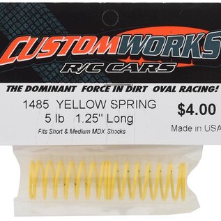 Custom Works R/C CSW1485   Custom Works MDX 5 Pound Spring 1.25" Yellow