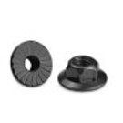 J Concepts JCO2341-2  4mm Large Flange Serrated Locknut-Black, Fits-B5 / Traxxas / TLR / Serpent / Kyosho / Xray 23412