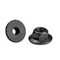 J Concepts JCO2341-2  4mm Large Flange Serrated Locknut-Black, Fits-B5 / Traxxas / TLR / Serpent / Kyosho / Xray 23412