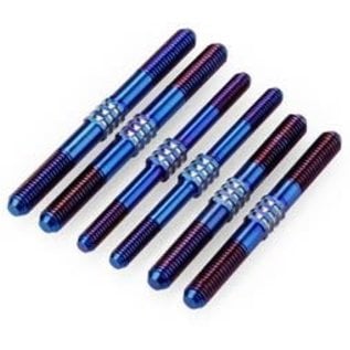 J Concepts JCO2682-1  Fin Titanium Turnbuckle Kit, Burnt Blue, 6pc, Fits D819 / E819 26821