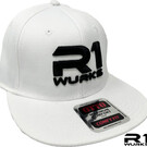 R1wurks R1-090044-2  CapSB  R1 Wurks Premium Snapback Hat-White