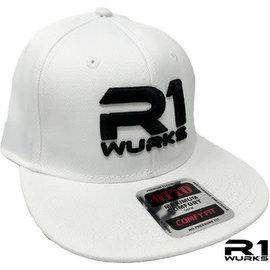 R1wurks R1 CapSB  R1 Wurks Premium Snapback Hat-White