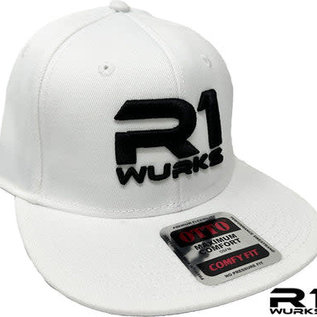R1wurks R1 090044-2  CapSB  R1 Wurks Premium Snapback Hat-White