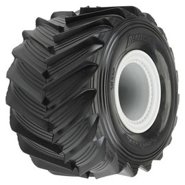 Proline Racing PRO10187-15  1/10 Demolisher Fr/Rr 2.6"/3.5" MT Tires Mounted 12mm Gray Whls (2)