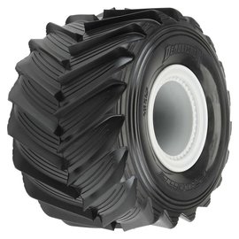 Proline Racing PRO10187-15  1/10 Demolisher MT Tires Mounted 12mm on LMT Gray Wheels (2)