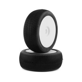 GRP Tyres GRPGBX09X  GRP Tires Sonic Pre-Mounted 1/8 Buggy Tires (2) (White) (Extra Soft)