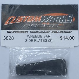 Custom Works R/C CSW3828  Patriot Wheelie Bar Slide Plates (2)