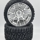 SWEEP C1004S Land Crusher Tires preglued on Chrome Wheel