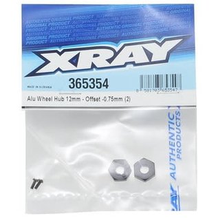 Xray XRA365354 12mm Aluminum Wheel Hex (2) (-0.75mm Offset)