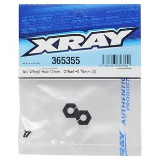Xray XRA365355  12mm Aluminum Wheel Hex (2) (+0.75mm Offset)