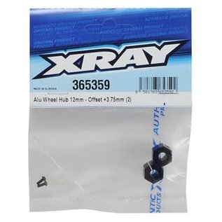 Xray XRA365359  12mm Aluminum Wheel Hex (2) (+3.75mm Offset)