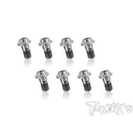 T-Works TSS-308HU  Tworks M3x8 Titanium Hex Socket half thread screw (8pcs)