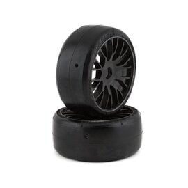 GRP Tyres GRPGTX04-XB1  GRP Tires GT - TO4 Slick Belted Pre-Mounted 1/8 Buggy Tires (Black) (2) (XB1) w/FLEX Wheel