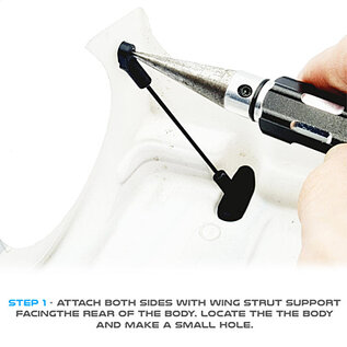 RC Maker RCM-CBS-ZXAT  Carbon Ultra-Lite Wing Mount & Anti-Tuck Stiffener Set